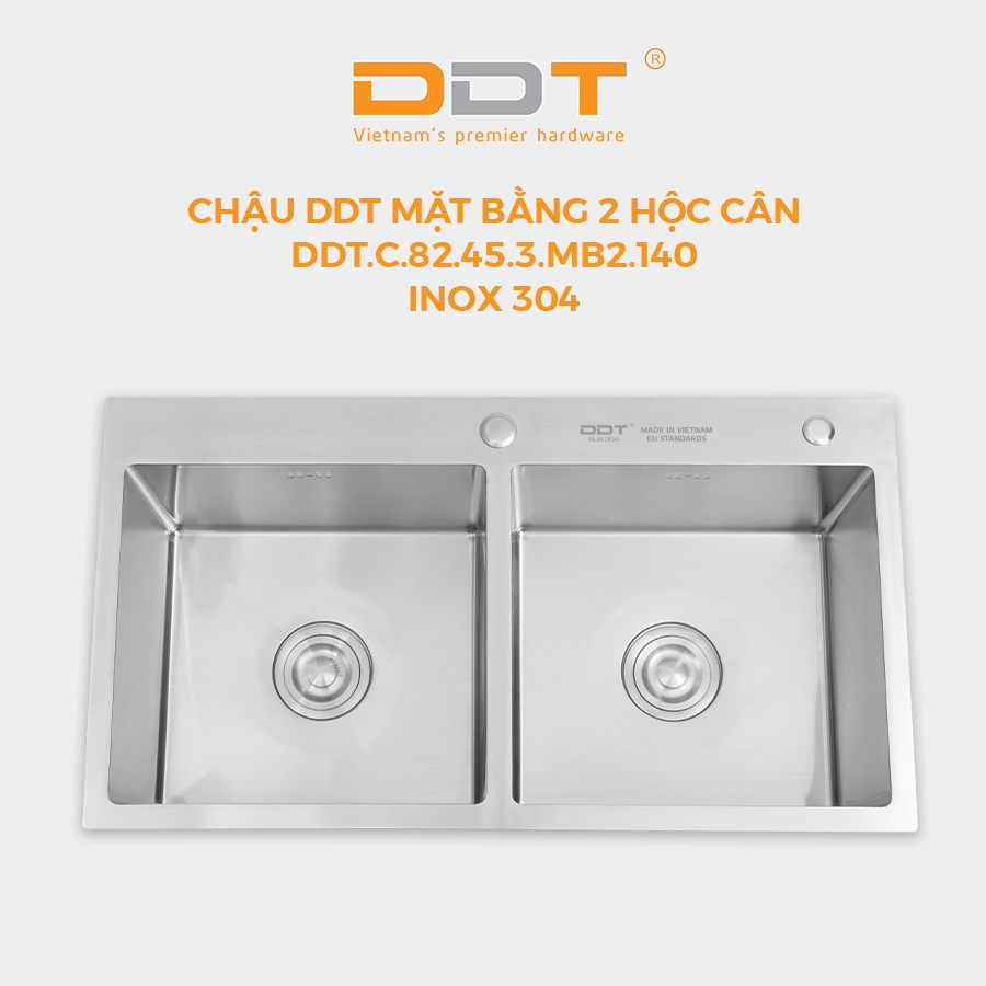 Chậu mặt bằng 2 hộc cân DDT.C.82.45.3.MB2