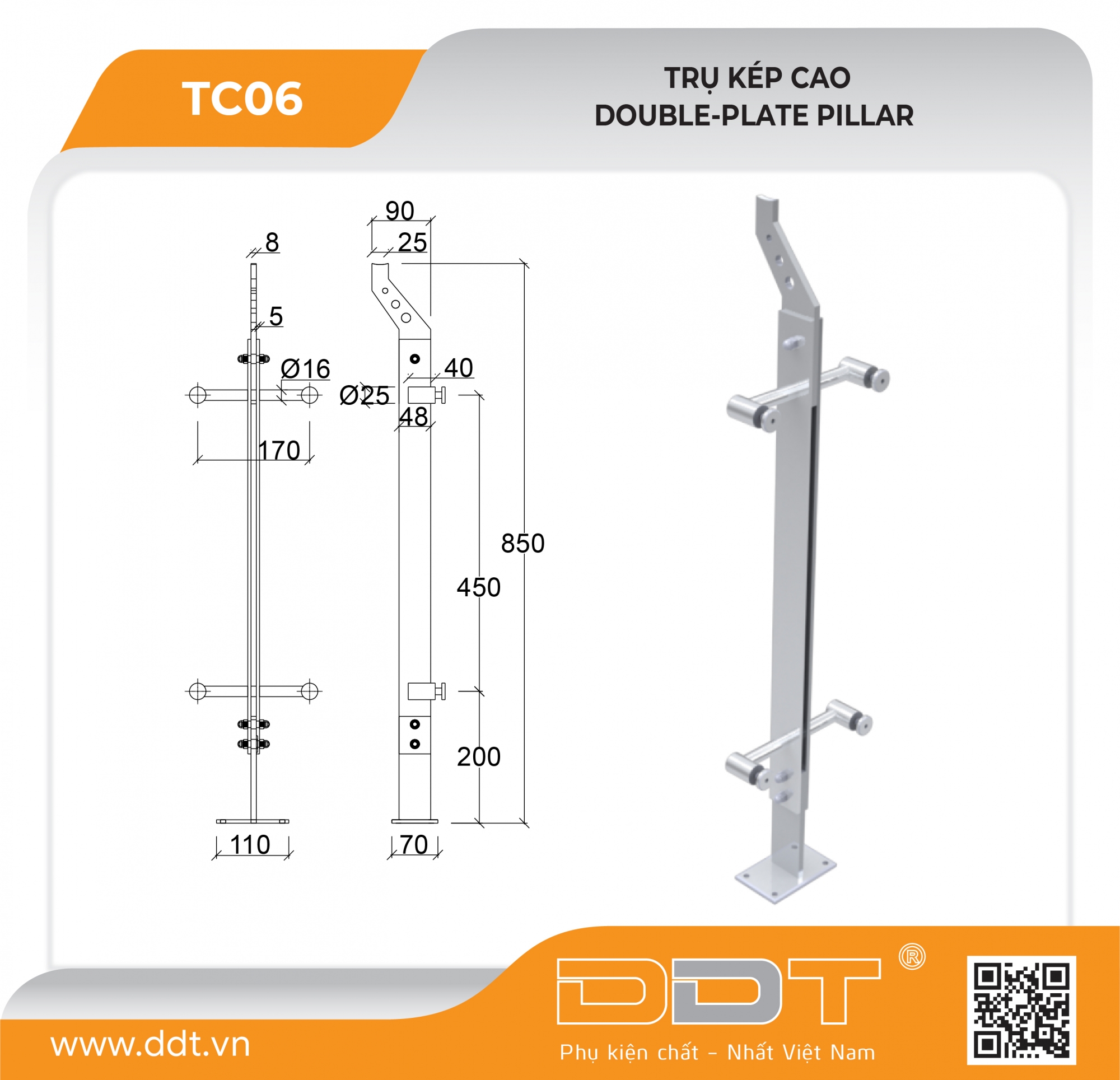 Trụ kép cao – TC06