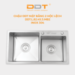 Chậu 2 hộc lệch DDT.L.82.45.3.MB2