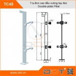 Trụ cao đơn đầu vuông tay đúc vuông – TC 45